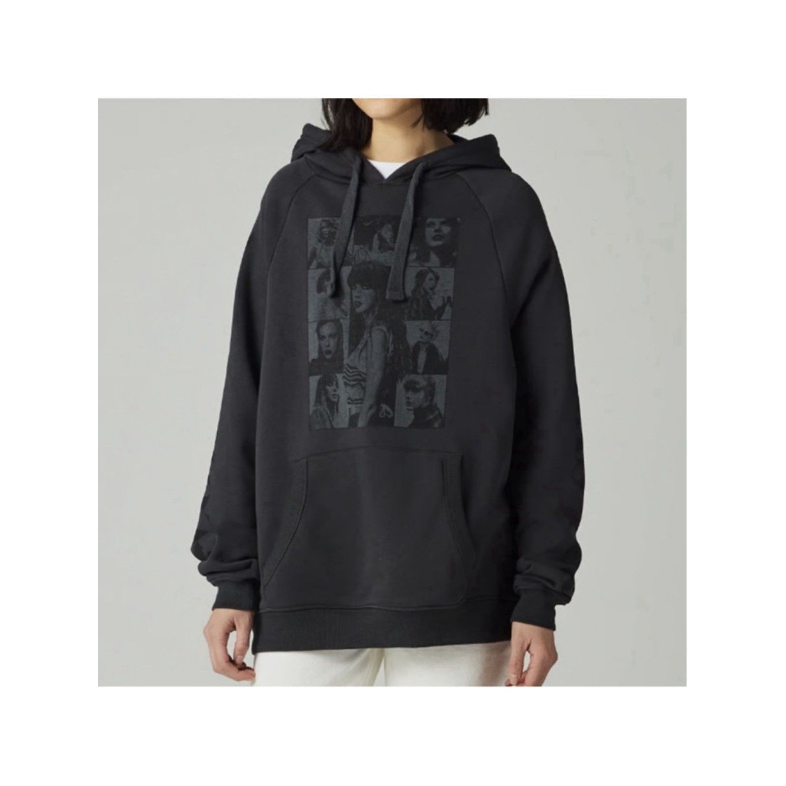 Taylor Swift The Eras Tour Hoodie 2024 Gray Black Medium Official Concert Merch